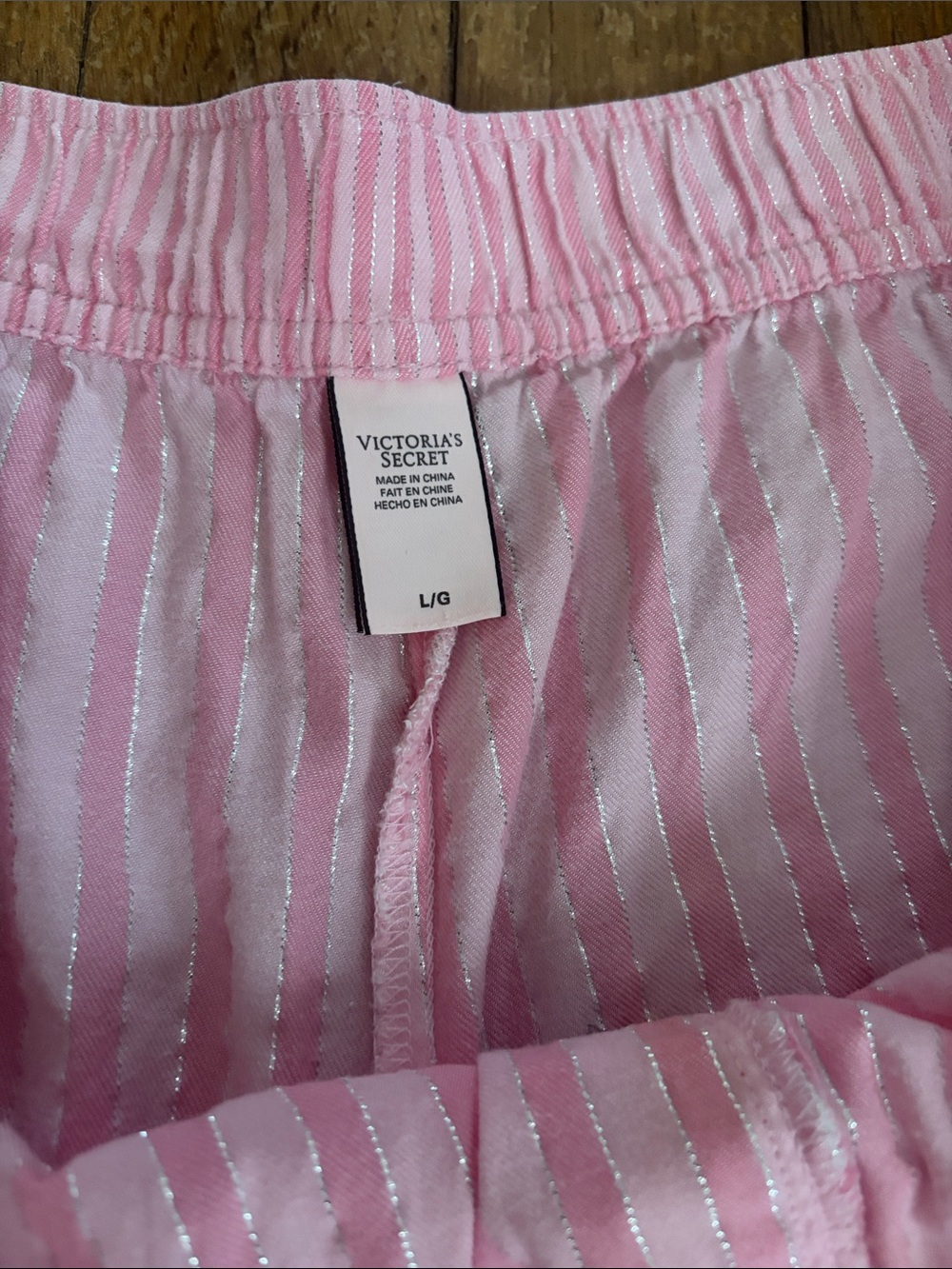 Victoria's Secret Pink and Silver Striped Lounge Pants - Picture 4 of 8